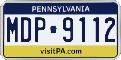 PA license plate MDP9112