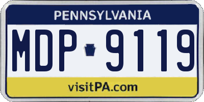 PA license plate MDP9119