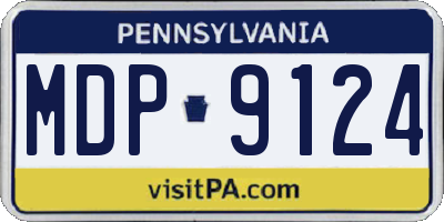 PA license plate MDP9124