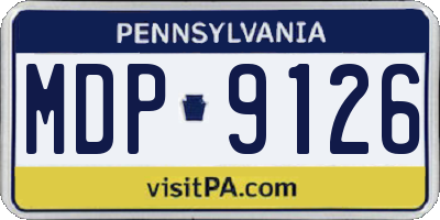 PA license plate MDP9126