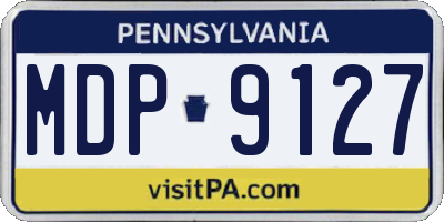 PA license plate MDP9127