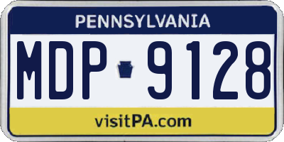 PA license plate MDP9128