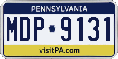 PA license plate MDP9131
