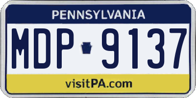 PA license plate MDP9137