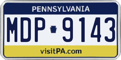 PA license plate MDP9143