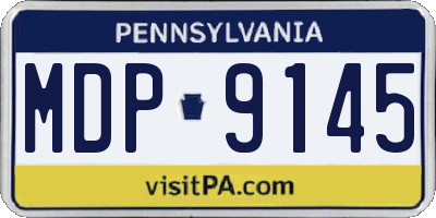 PA license plate MDP9145