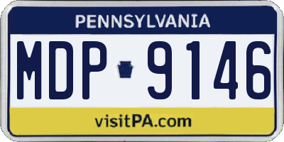 PA license plate MDP9146