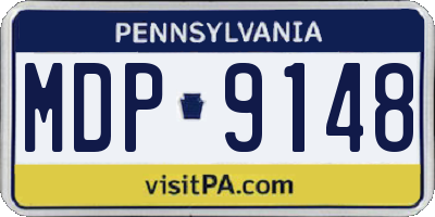 PA license plate MDP9148