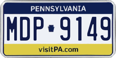 PA license plate MDP9149