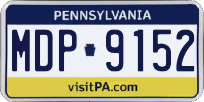 PA license plate MDP9152