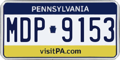 PA license plate MDP9153