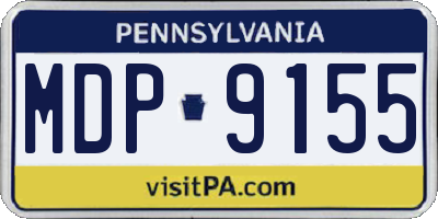 PA license plate MDP9155