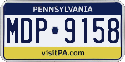 PA license plate MDP9158
