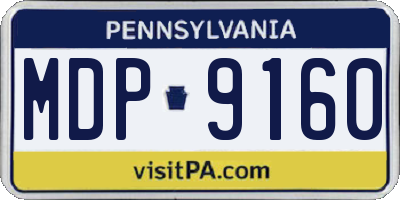 PA license plate MDP9160