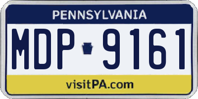 PA license plate MDP9161