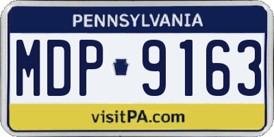 PA license plate MDP9163