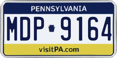 PA license plate MDP9164