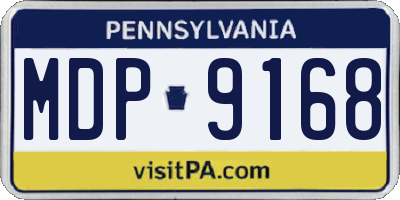 PA license plate MDP9168