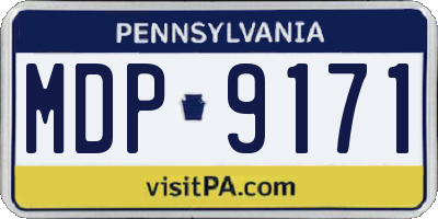 PA license plate MDP9171
