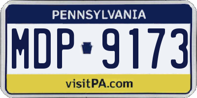 PA license plate MDP9173