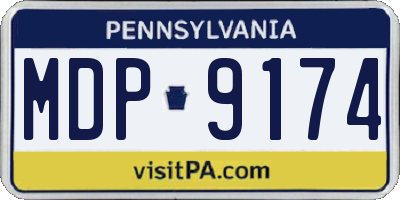 PA license plate MDP9174