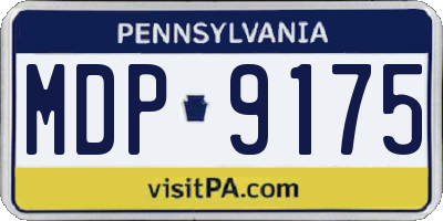 PA license plate MDP9175