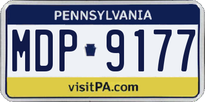 PA license plate MDP9177