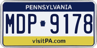 PA license plate MDP9178