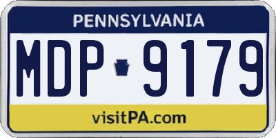 PA license plate MDP9179