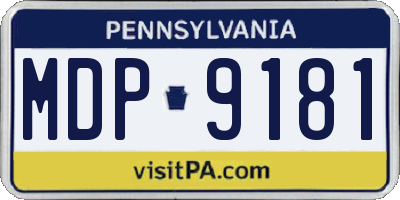 PA license plate MDP9181