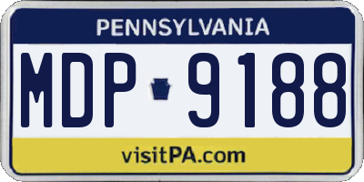 PA license plate MDP9188