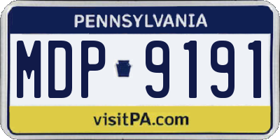 PA license plate MDP9191