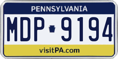 PA license plate MDP9194