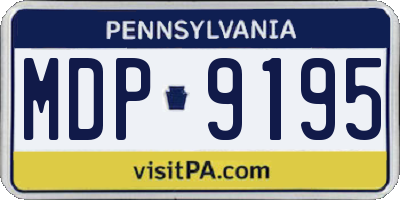 PA license plate MDP9195