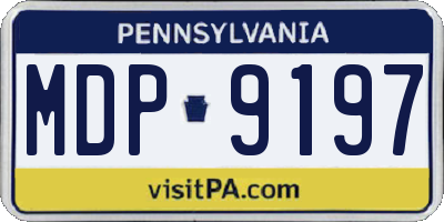 PA license plate MDP9197