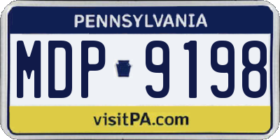 PA license plate MDP9198