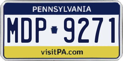 PA license plate MDP9271