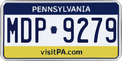 PA license plate MDP9279