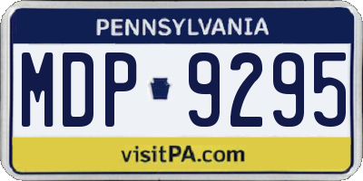 PA license plate MDP9295