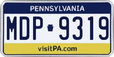 PA license plate MDP9319