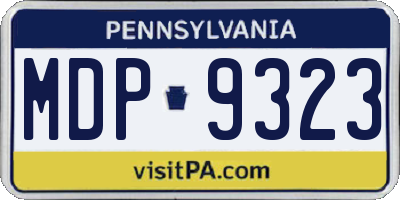 PA license plate MDP9323