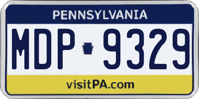 PA license plate MDP9329