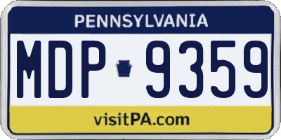 PA license plate MDP9359