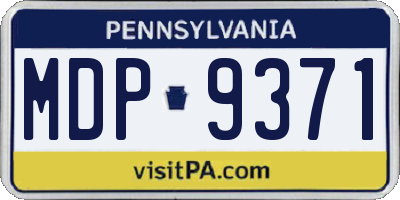 PA license plate MDP9371