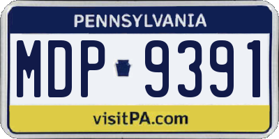 PA license plate MDP9391
