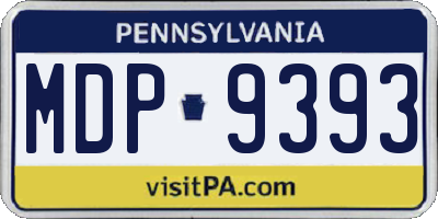 PA license plate MDP9393