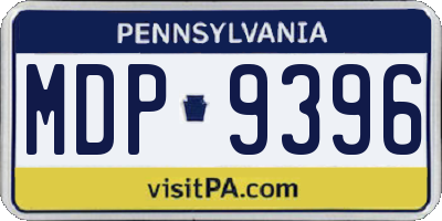 PA license plate MDP9396