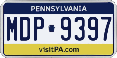 PA license plate MDP9397