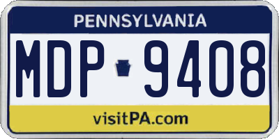 PA license plate MDP9408