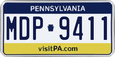 PA license plate MDP9411